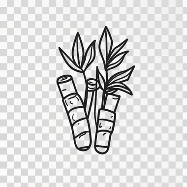 fruits sugar cane icon, minimal, black and white, isolated