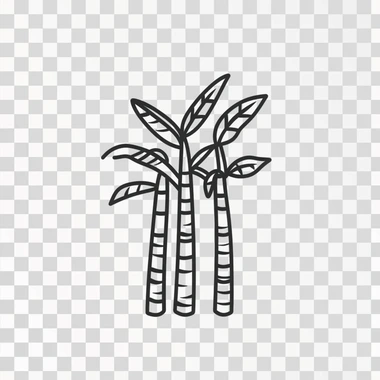 fruits sugar cane icon, minimal, black and white, isolated
