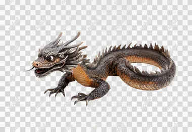 full body chinese dragon isolated on white background
