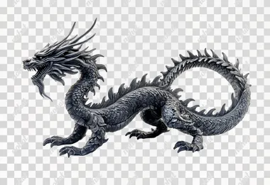 full body chinese dragon isolated on white background