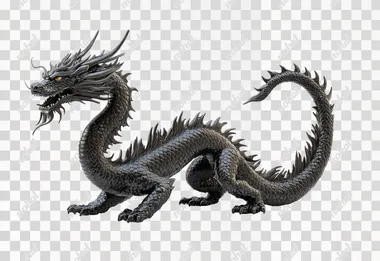 full body chinese dragon isolated on white background