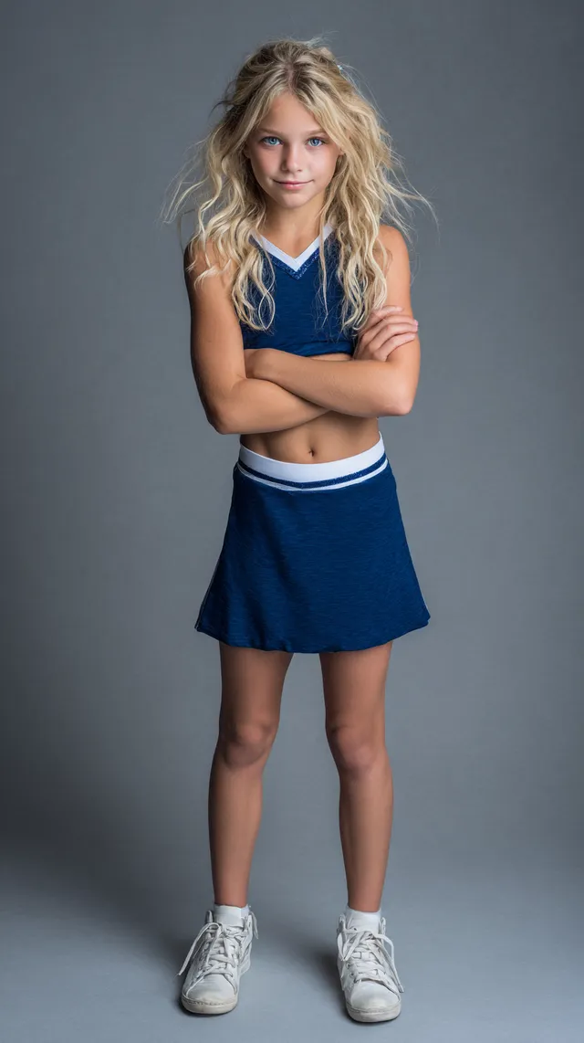 Charming Young Cheerleader in Sportswear