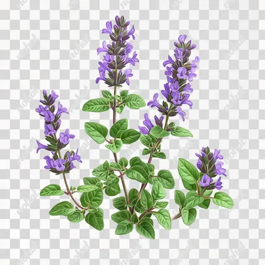 create a realistic thymus vulgaris on a white background