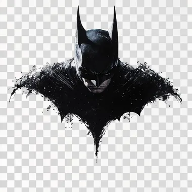 batman logo black color, white background