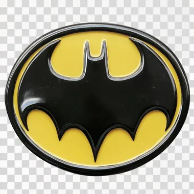batman logo black color, white background