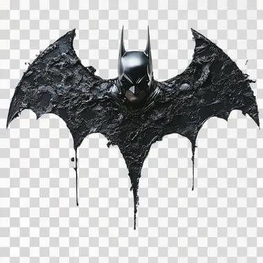 batman logo black color, white background