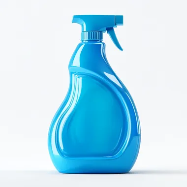 blue bottle of detergent 3d icon , white background