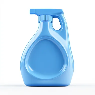 blue bottle of detergent 3d icon , white background