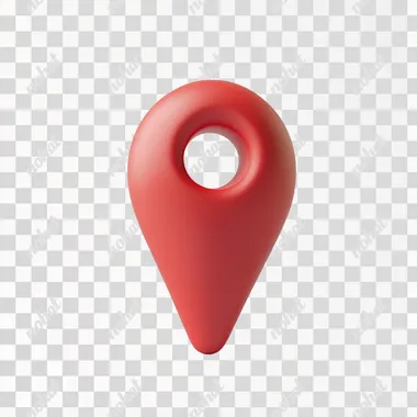 3d icon of a red location pin , location,3d blender render, soft clay material,plain white background, soft edge