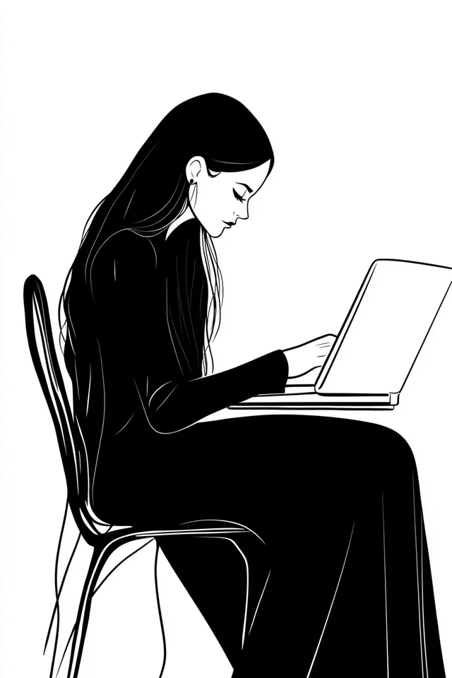 Modern High Priestess: A Minimalist Business Tarot Card
