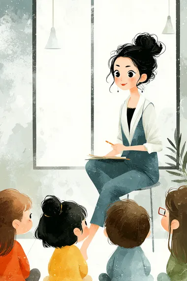Adobe illustrator design for a teacher, teaching kids language, and I want to be minimalism and on a white background  --raw