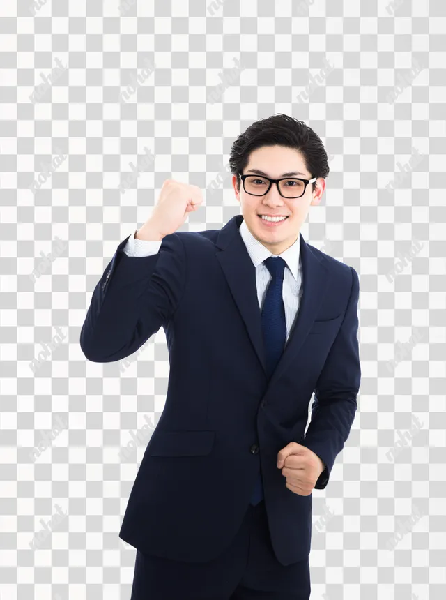 PNG Confident Young Japanese Businessman