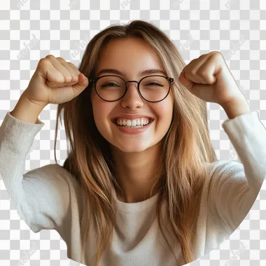 super motivated marketer, happy, young girl in her twenties, caucassian, photo quality
