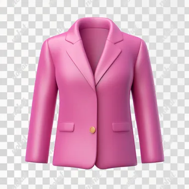 3d icon of pink premium women's clothes. front view. White background. rofile dk7xg7y