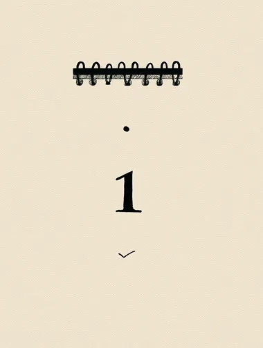 A calendar page with a small checkmark on one date, minimal black and white line drawing, elegant ink sketch style, no color, no shading, no texture, no paper grain, clean white background, plenty of negative space  3319479672