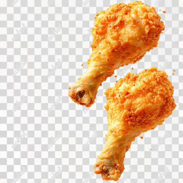 PNG Fried Chicken Legs Soaring in the Air - Generative AI Art Piece