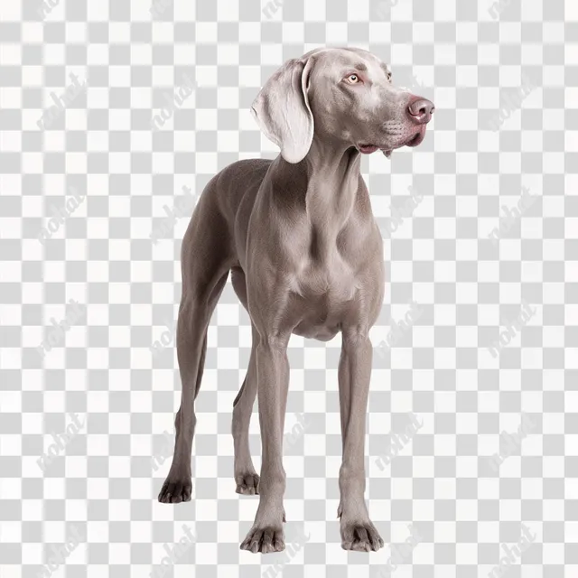 PNG Anatomically Accurate Weimaraner Standing in Studio Setting