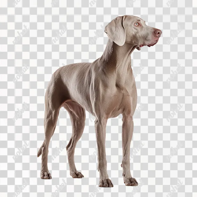 PNG Anatomically Detailed Weimaraner in Studio Lighting