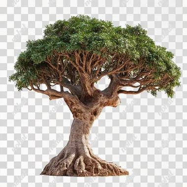 madagascar tree, white background, solid white background