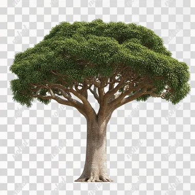 madagascar tree, white background, solid white background