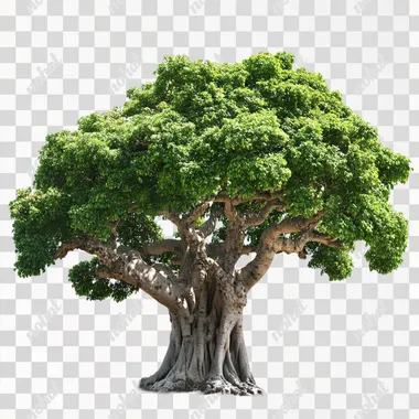 madagascar tree, white background, solid white background