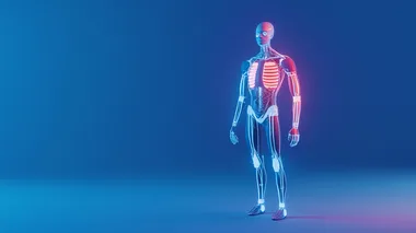The Evolution of Human-Cyborg Integration: "Create a 3D illustration of a cyborg standing in front of a neutral blue-lit backdrop. The cyborg has a sleek, modern design with visible technological augmentations--such as mechanical limbs, glowing implants, and neural interfaces--blended seamlessly with human features. The lighting casts soft, neutral hues across the cyborgs metallic components and skin, highlighting the seamless fusion of organic and artificial elements. Explore the concept of human augmentation in a futuristic society. How does the cyborgs enhanced capabilities, such as superior strength, advanced computing, or augmented senses, impact its role in society? What ethical dilemmas arise in the merging of human consciousness with cybernetic enhancements   7iez5ol
