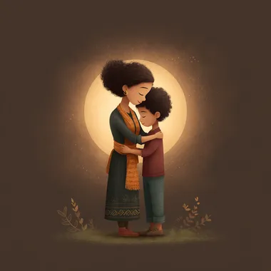 black mom son love illustration --s 250  u8nh7zv
