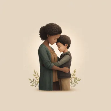 black mom son love illustration --s 250  u8nh7zv