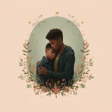 black mom son love illustration --s 250  u8nh7zv