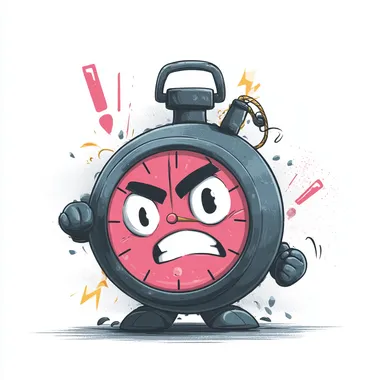 Comic-style bomb from counter strike with a cute angry face and ticking timer, dynamic pose, clean vector art, white background, no text, vector style