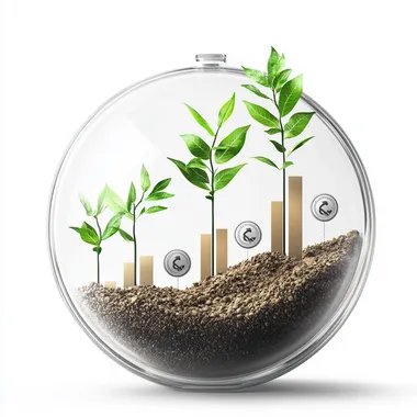 3D Finance Time Isolated white Png Background Growth Business Success Economy Icon. --s 150