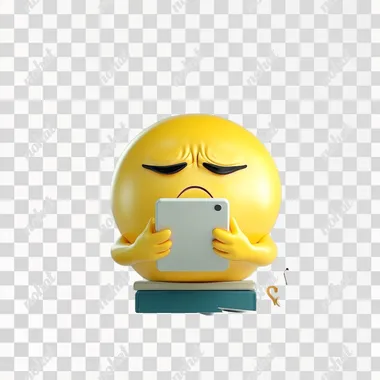 anxious emoji in cartoon image