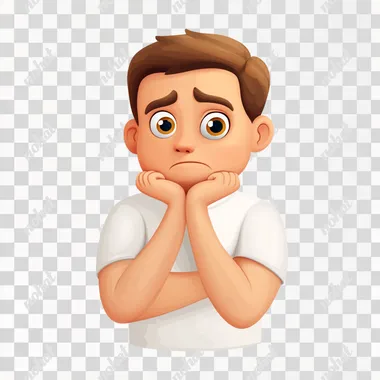anxious emoji in cartoon image