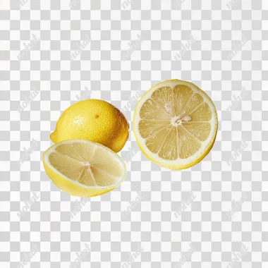 lemon on white background. photography