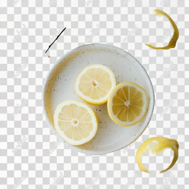 lemon on white background. photography