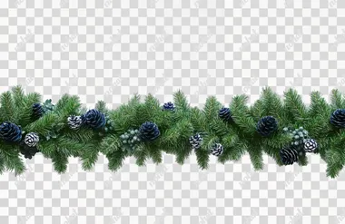 3d realistic thick, green and dark blue christmas garland on the straight line. isolated white background. minimalism. ultra realistic photo.