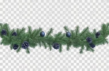 3d realistic thick, green and dark blue christmas garland on the straight line. isolated white background. minimalism. ultra realistic photo.
