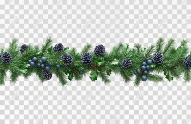3d realistic thick, green and dark blue christmas garland on the straight line. isolated white background. minimalism. ultra realistic photo.