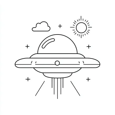 UFO , icon style, outline, vector, for kids coloring page   4u4k117