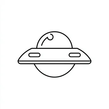 UFO , icon style, outline, vector, for kids coloring page   4u4k117