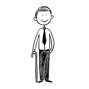a stick figure drawing of a mormon missionary