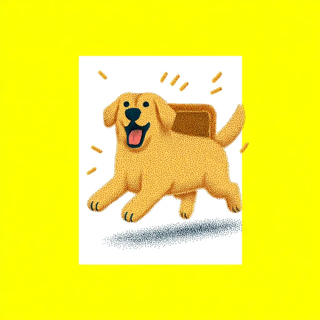 Whimsical Toast Dog Illustration