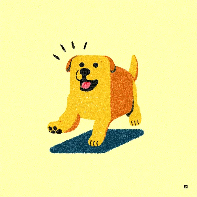Whimsical Toast Dog Illustration