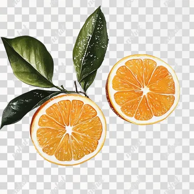 orange on white background