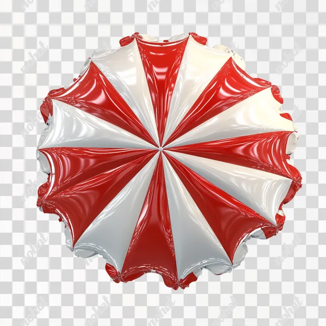 Stylish 3D Inflatable Beach Umbrella: A Top-Down Perspective