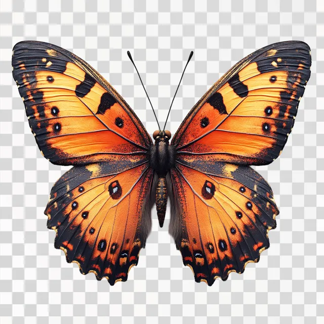 Ultra-Realistic Butterfly on Pure White Background