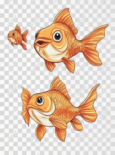 friendly fish drawing for kids in the style of kids illustration
