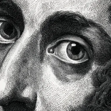 detail of Spinoza eyes, illustration