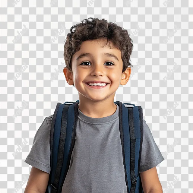Bright Smiles: A Child Ready for School Adventures