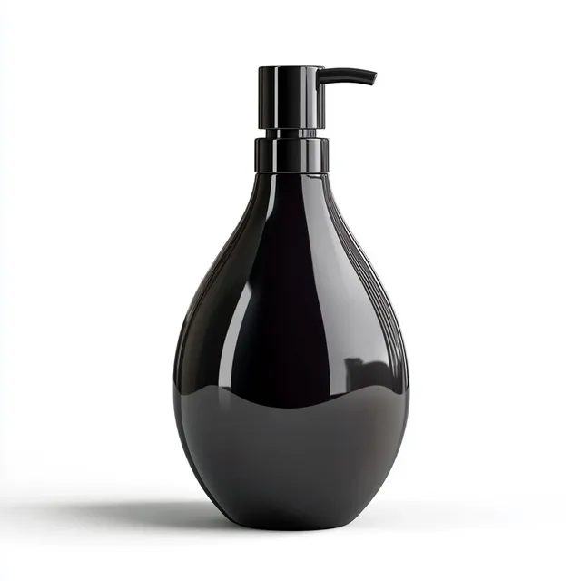 Elegant 3D Lotion Dispenser Icon in Black Tones